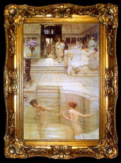 framed  Alma Tadema A Favorite Custom, ta009-2
